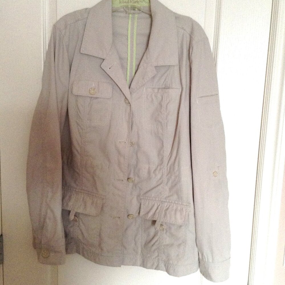 WindRiver Women's Lightweight Jacket Roll-up Sleeves Pockets Size XL